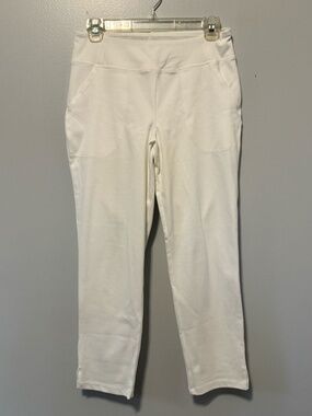 Women with Control by Renee Greenstein White Pull-On Crop Pants XSP Stretch